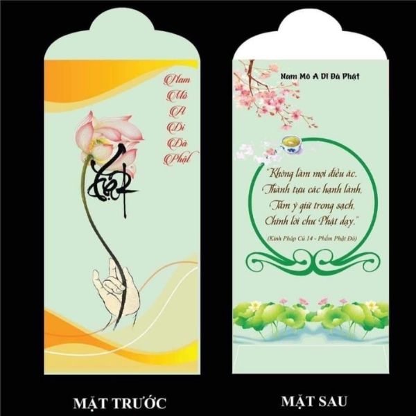 Mẫu bao lì xì hoa sen đẹp, thiết kế theo yêu cầu tại Hà Nội