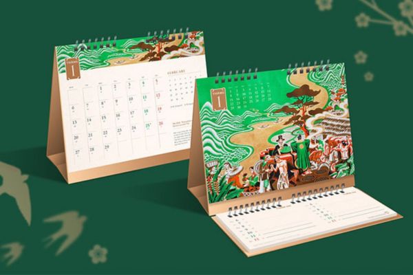 Mẫu lịch để bàn chữ M chất lượng cao tại Hà Nội