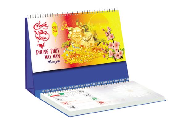 Mẫu lịch để bàn chữ M chất lượng cao tại Hà Nội
