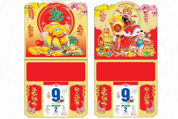 Thiết kế lịch lò xo giữa gắn block