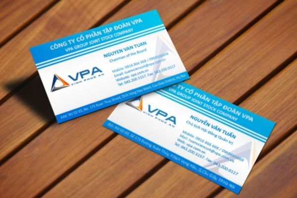 Mẫu card visit xây dựng đẹp, chuyên nghiệp tại Hoa Long