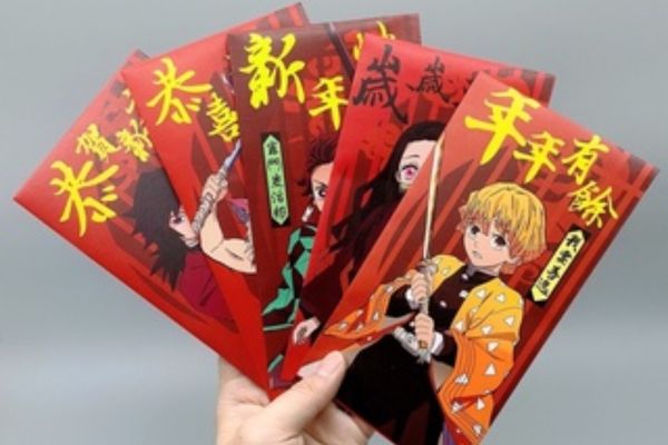 Mẫu bao lì xì anime đẹp, thiết kế theo yêu cầu tại Hà Nội