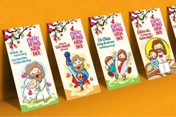 Mẫu bao lì xì công giáo thiết kế theo yêu cầu tại Hoa Long