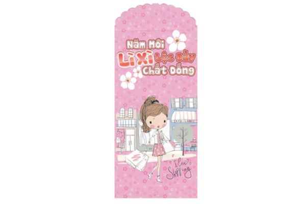 Mẫu bao lì xì màu hồng đẹp, thiết kế theo yêu cầu