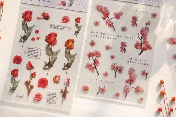 Mẫu sticker hoa in đẹp, sắc nét