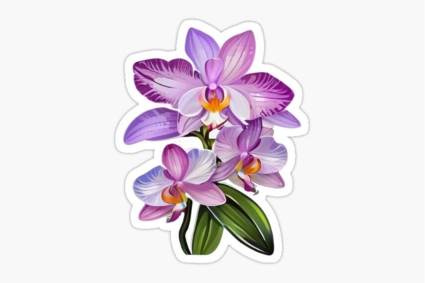 Mẫu sticker hoa lan sang trọng
