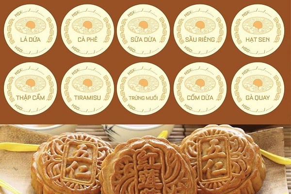 In Hoa Long nhận thiết kế và in ấn mẫu tem bánh trung thu hình tròn