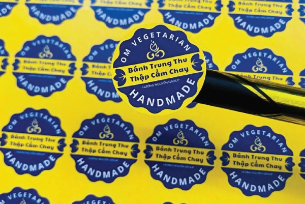 In Hoa Long nhận thiết kế và in ấn mẫu tem bánh trung thu thập cẩm chay