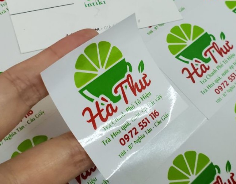 Mẫu tem trà chanh đẹp mắt ấn tượng