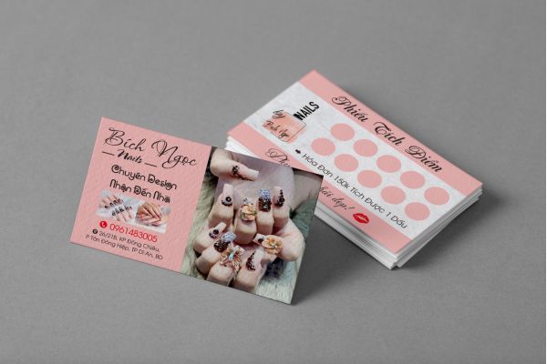 Mẫu thẻ tích điểm nail đẹp, thiết kế theo yêu cầu tại Hà Nội