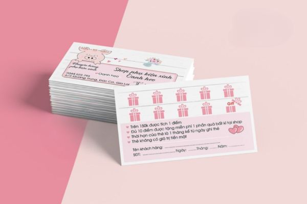 Mẫu thẻ tích điểm nail đẹp, thiết kế theo yêu cầu tại Hà Nội