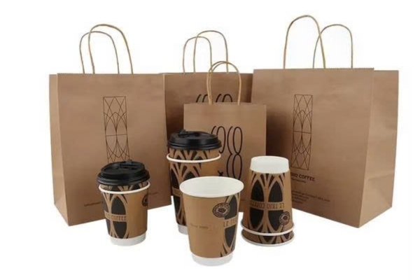 Mẫu túi giấy đựng trà sữa kraft