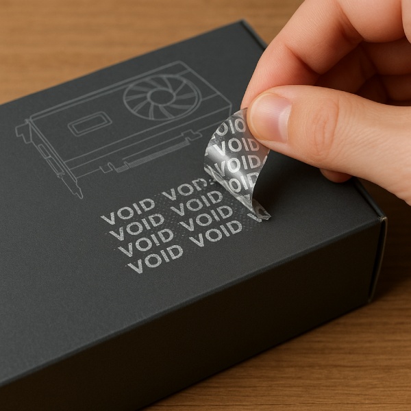 In Hoa Long nhận thiết kế và in ấn tem void dán đồ điện tử