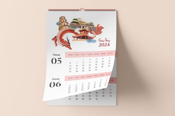 Tuyển tập mẫu lịch lò xo đẹp Sang trọng