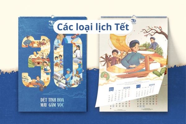 Các loại lịch Tết phổ biến