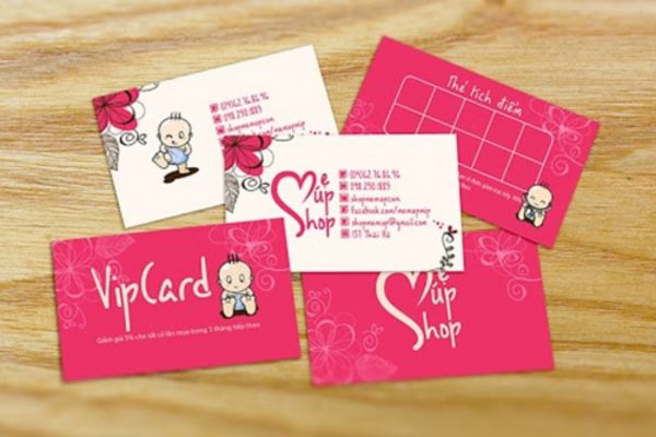Mẫu card visit màu hồng đẹp, chất lượng cao tại Hà Nội