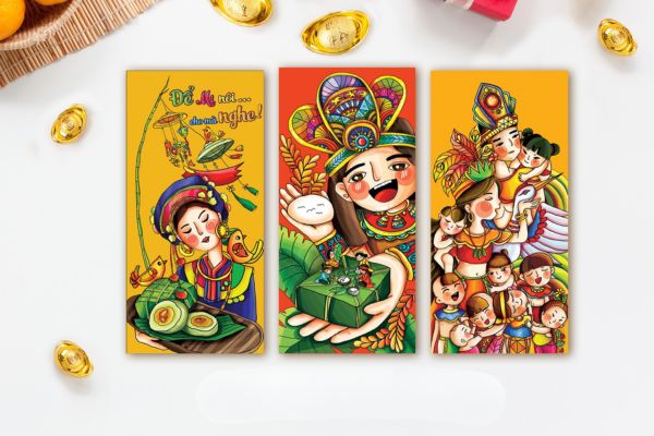 Mẫu lì xì Tết cổ tích đẹp, thiết kế theo yêu cầu tại Hà Nội