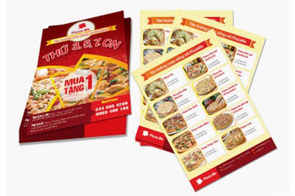 Mẫu tờ rơi pizza đẹp, giá rẻ tại Hà Nội