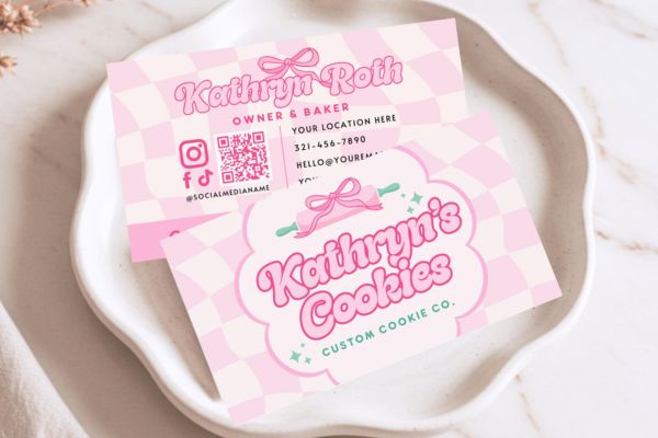 Mẫu card visit màu hồng đẹp, chất lượng cao tại Hà Nội