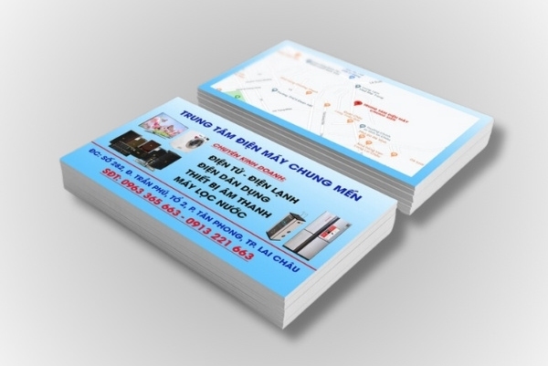 In Hoa Long nhận thiết kế và in ấn mẫu card visit điện nước chất lượng