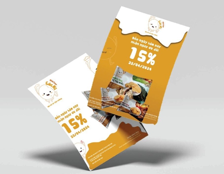 Chất liệu giấy in tờ rơi tiệm bánh cao cấp