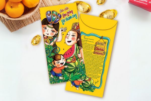 Mẫu lì xì Tết cổ tích đẹp, thiết kế theo yêu cầu tại Hà Nội