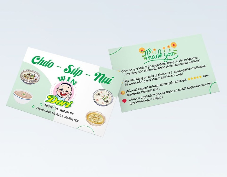 In danh thiếp không cán màng sắc nét