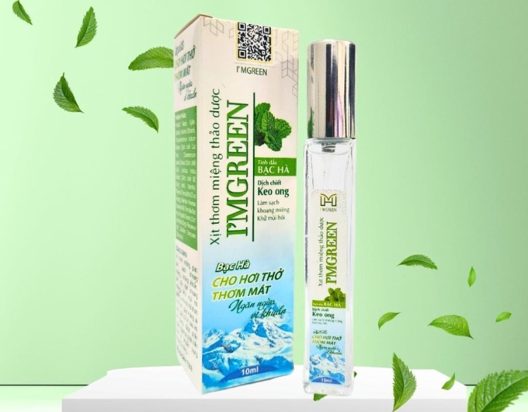 In hộp giấy đựng xịt thơm miệng sắc nét