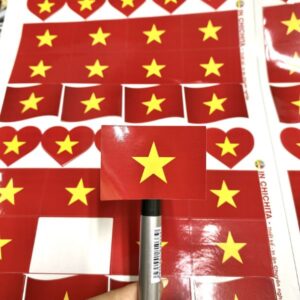 In sticker cờ Việt Nam giá rẻ, thiết kế theo yêu cầu tại Hà Nội