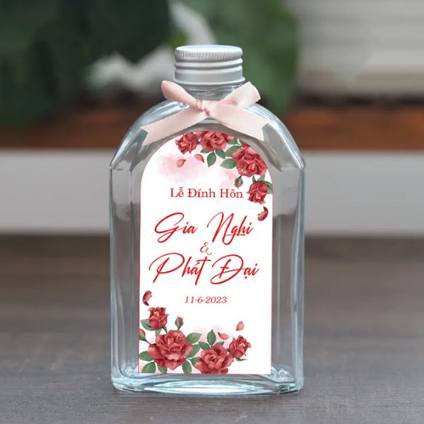 In tem chai nước đám cưới đẹp, giá rẻ, lấy nhanh tại Hà Nội
