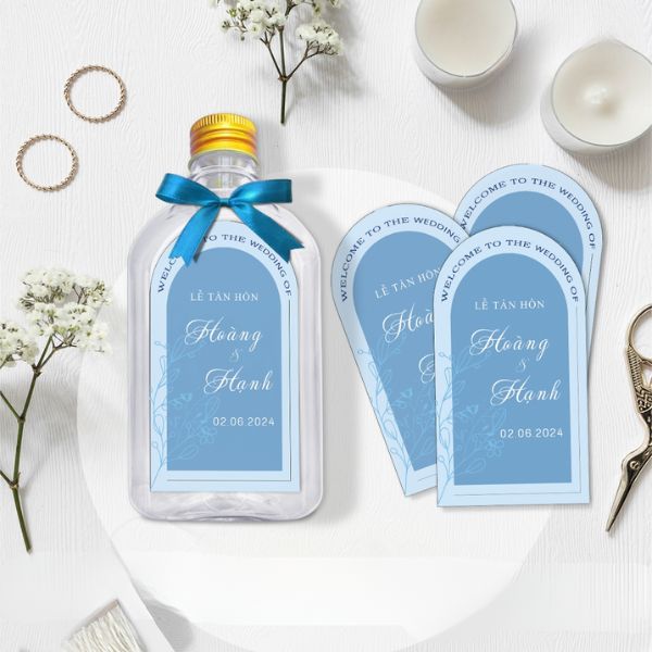 In tem chai nước đám cưới đẹp, giá rẻ, lấy nhanh tại Hà Nội