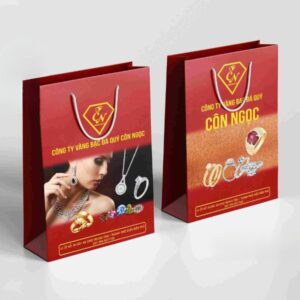 In túi giấy đựng vàng giá rẻ, thiết kế theo yêu cầu
