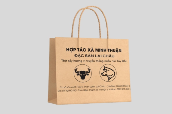 In túi giấy đựng đặc sản đẹp mắt