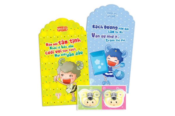 Mẫu lì xì 12 cung hoàng đạo đẹp, thiết kế theo yêu cầu