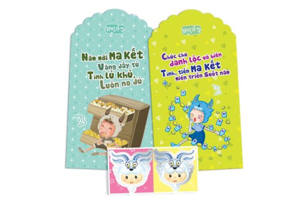 Mẫu lì xì 12 cung hoàng đạo đẹp, thiết kế theo yêu cầu
