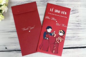Mẫu bao lì xì đám cưới đẹp, giá rẻ, thiết kế theo yêu cầu