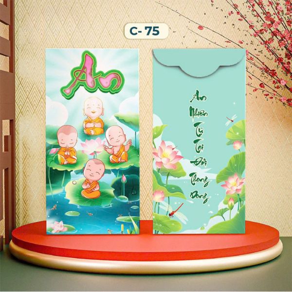 Mẫu bao lì xì phật giáo đẹp, chất lượng cao tại Hà Nội