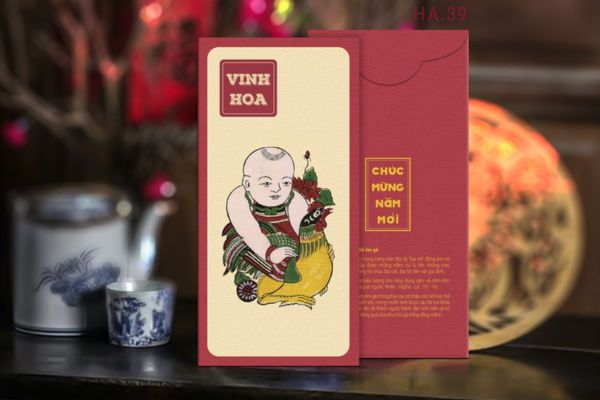 Mẫu bao lì xì tranh Đông hồ đẹp, thiết kế theo yêu cầu