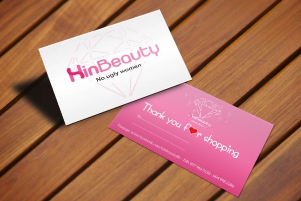 Mẫu card visit màu hồng đẹp, chất lượng cao tại Hà Nội
