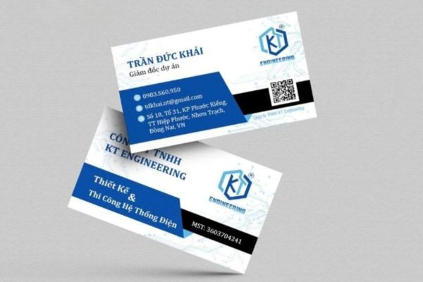Mẫu card visit song ngữ giá rẻ, thiết kế theo yêu cầu