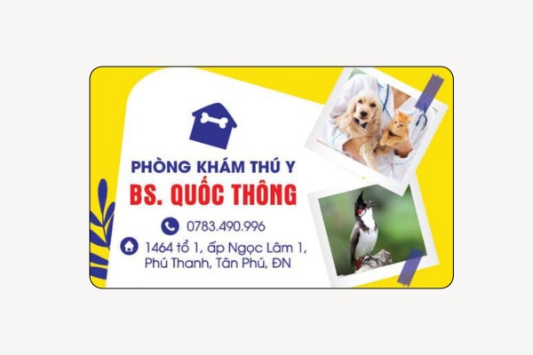 Mẫu card visit thú y cá tính