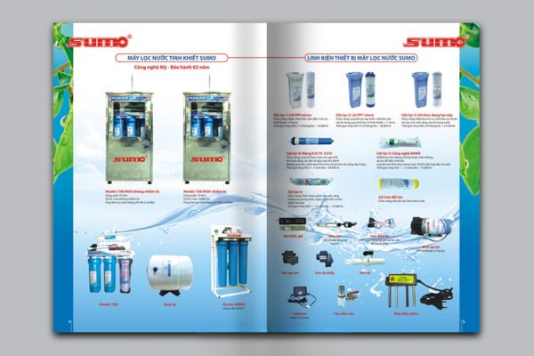 Mẫu catalogue máy lọc nước chất lượng cao tại Hoa Long
