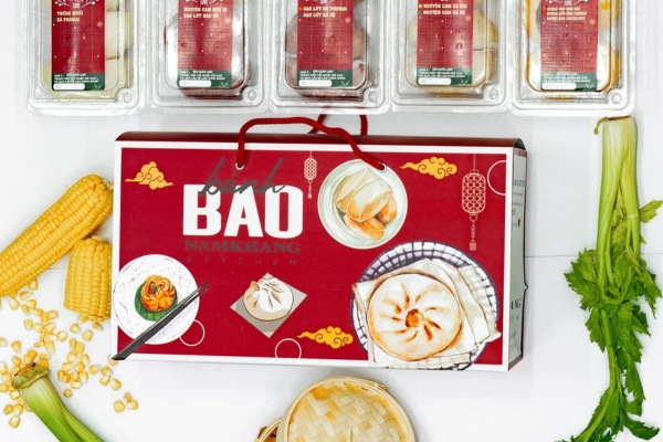 Mẫu hộp giấy đựng bánh bao cao cấp thu hút