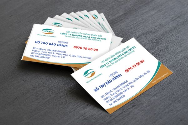 Mẫu card visit viettel giá rẻ, thiết kế theo yêu cầu tại Hà Nội