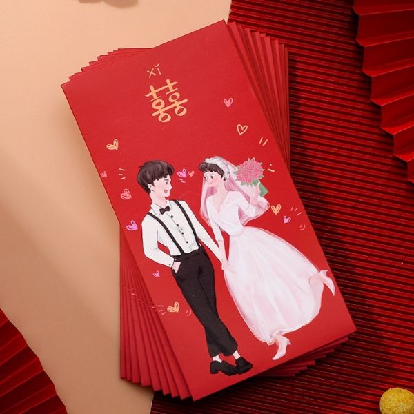 Mẫu bao lì xì đám cưới đẹp, giá rẻ, thiết kế theo yêu cầu