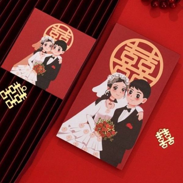 Mẫu bao lì xì đám cưới đẹp, giá rẻ, thiết kế theo yêu cầu