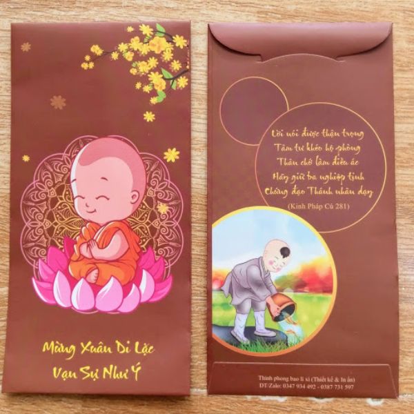 Mẫu bao lì xì phật giáo đẹp, chất lượng cao tại Hà Nội