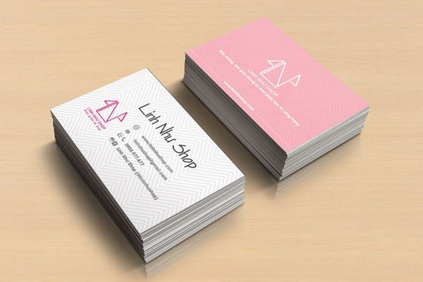 Mẫu card visit màu hồng đẹp, chất lượng cao tại Hà Nội