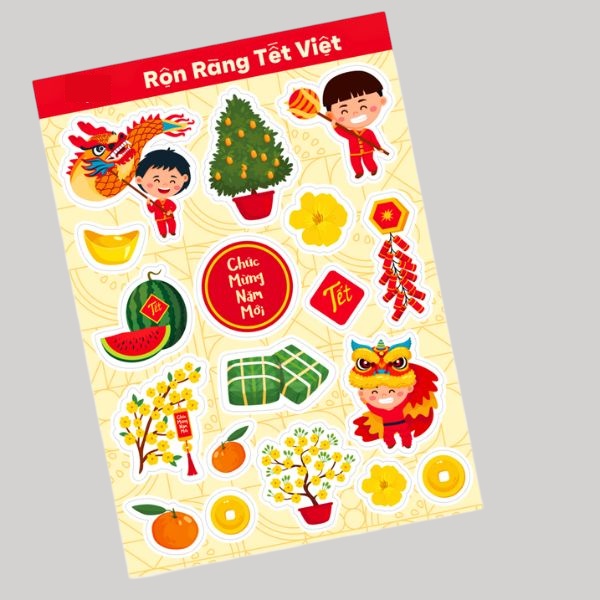 In Hoa Long nhận thiết kế và in ấn mẫu Sticker Tết giá rẻ