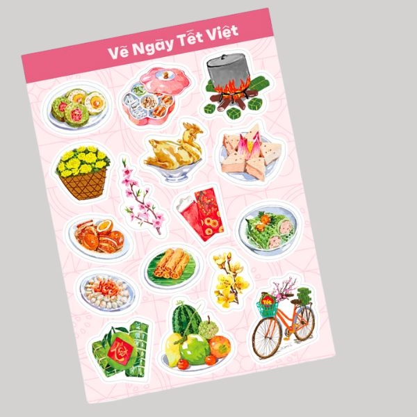 IN Hoa Long nhận thiết kế và in ấn Mẫu Sticker Tết số lượng ít